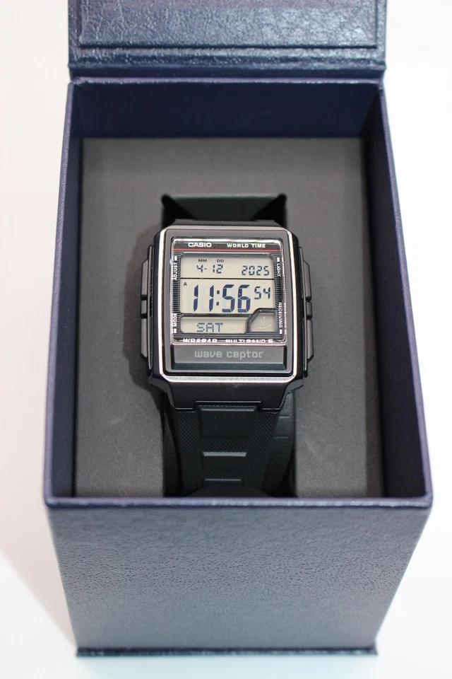 CASIO WAVE CEPTOR WV-59R-1AJF Men's Watch New in Box Mineral glass World Time - Image 3 of 4