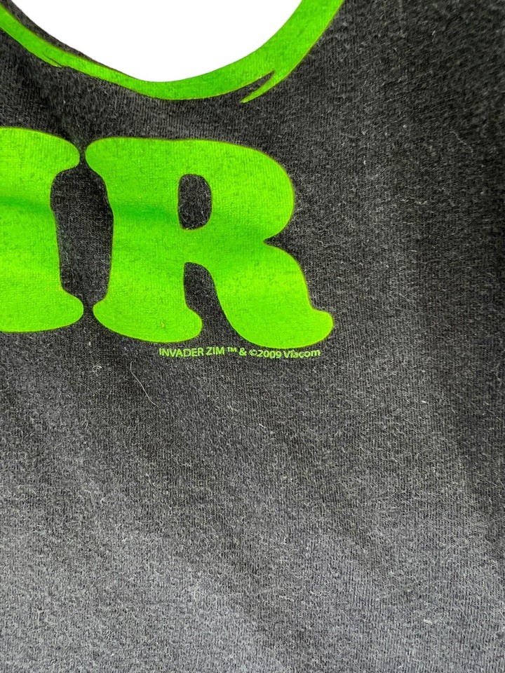 Sweat Capuche Invader Zim GIR - Vintage Y2K Mighty Fine, Taille M Junior, Vert