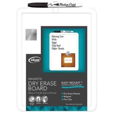 Board Dudes Magnetic Dry Erase Board White Plastic Frame 8.5"X11" School Office