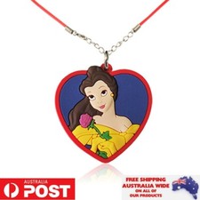 Disney Princess Belle Necklace Charm Fashion Jewellery Accessories Kids Gift