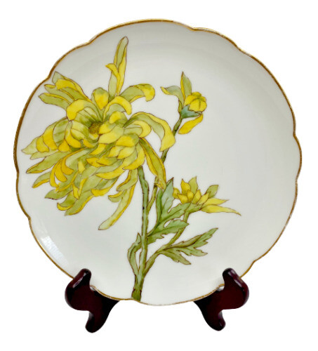 Old H&Co Haviland Limoges 8½in Plate hand painted Yellow Old H&Co Haviland Limoges 8½in Plate hand painted Yellow