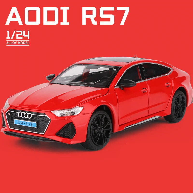 Audi RS7 1/18 高品質合金ミニカー ライト音付き 1/18 Audi ダイキャスト ミニカー LED点灯 サウンド 鍵付 - メルカリ