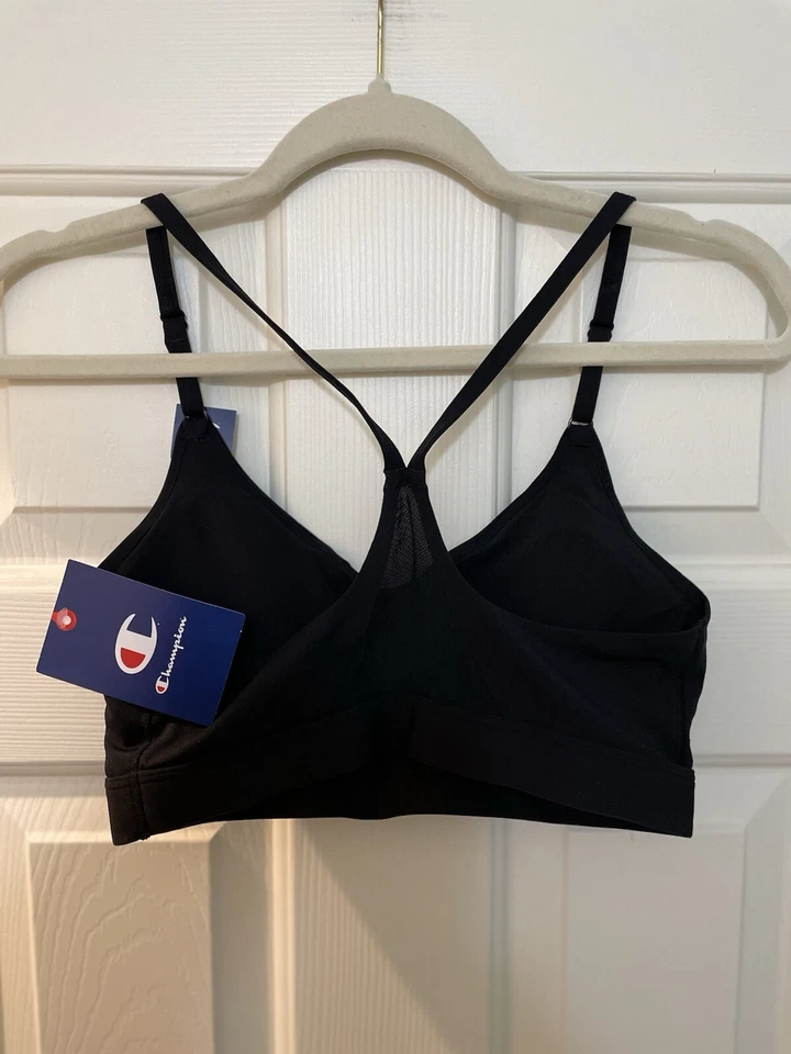 Sujetador deportivo Champion Soft Touch para mujer talla S negro acolchado absorbente de humedad Foto 3 de 4