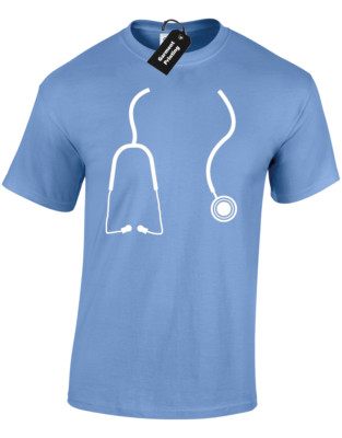 STETHOSCOPE HERREN T-SHIRT T-SHIRT LUSTIG DOCTOR DR SCHICKES KLEID COOL WITZ DESIGN GESCHENK