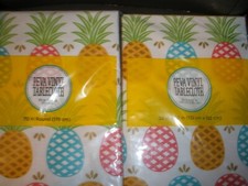 NEW Peva Vinyl Tablecloth Pineapples You Choose Size  SU100 