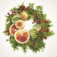 Bead Embroidery Kit Christmas Wreath DIY Bead needlepoint Tela Artis