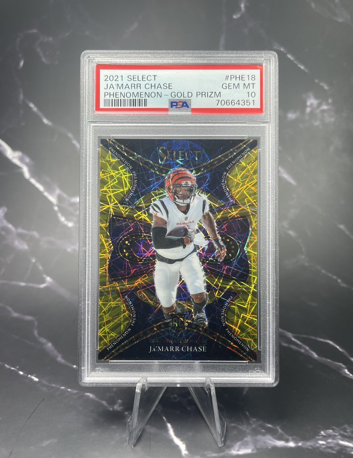 JaMarr Chase Panini Select Phenomenon #PHE18 Gold