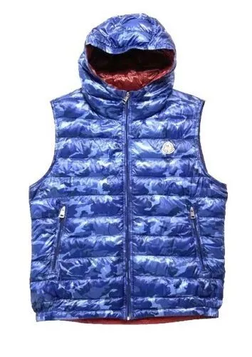 MONCLER BLUE CAMOUFLAGE FATIGUE PATRICK GILET DOWN VEST ROMANIA