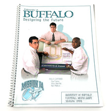 RARE 1998 Buffalo Bulls Football Media Guide NCAA UB Stadium Mission 1A Captains