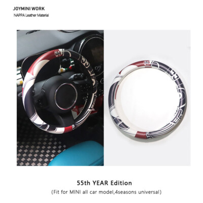 50th Car Steering Wheel Cover Leather For Mini Cooper F54 F55 F56 ...