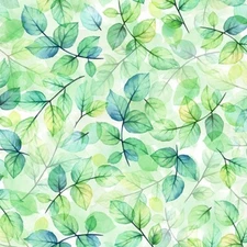 Brilliant Blooms By Hoffman Fabrics - Leaf Branches  #T4938-178