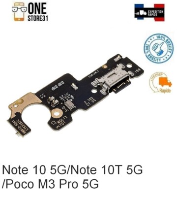 Connecteur De Charge Pour Xiaomi Redmi Note 10 - Neuf Sous Emballage, Couleur Noir