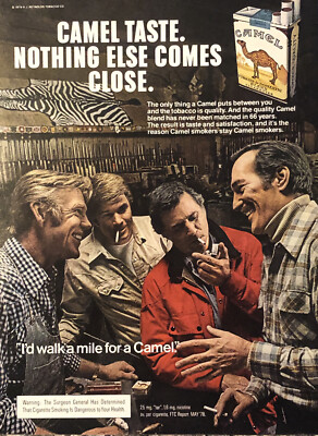 1979 Camel Filters Cigarettes PRINT AD Nothing Close VTG 1970s Walk Mile For