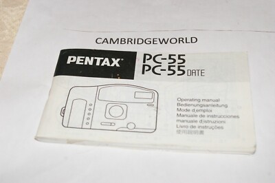 ASAHI PENTAX PC-55 PC-55 DATE INSTRUCTION MANUAL GUIDE BOOK NEW ORIGINAL GENUINE