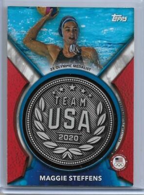2020 2021 TOPPS OLYMPICS MAGGIE STEFFENS MEDALIST SILVER CARD /99 USA WATER POLO