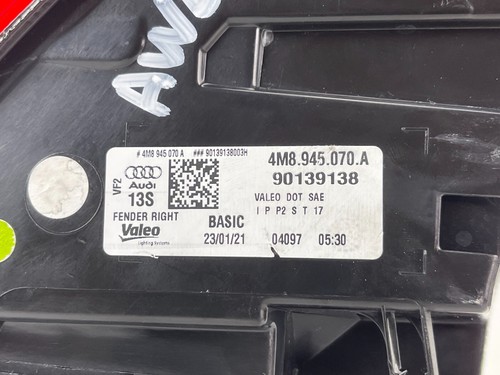 2019-2023 Audi Q8 SQ8 Right Passenger Side Outer LED Tail Light OEM - Picture 8 of 8