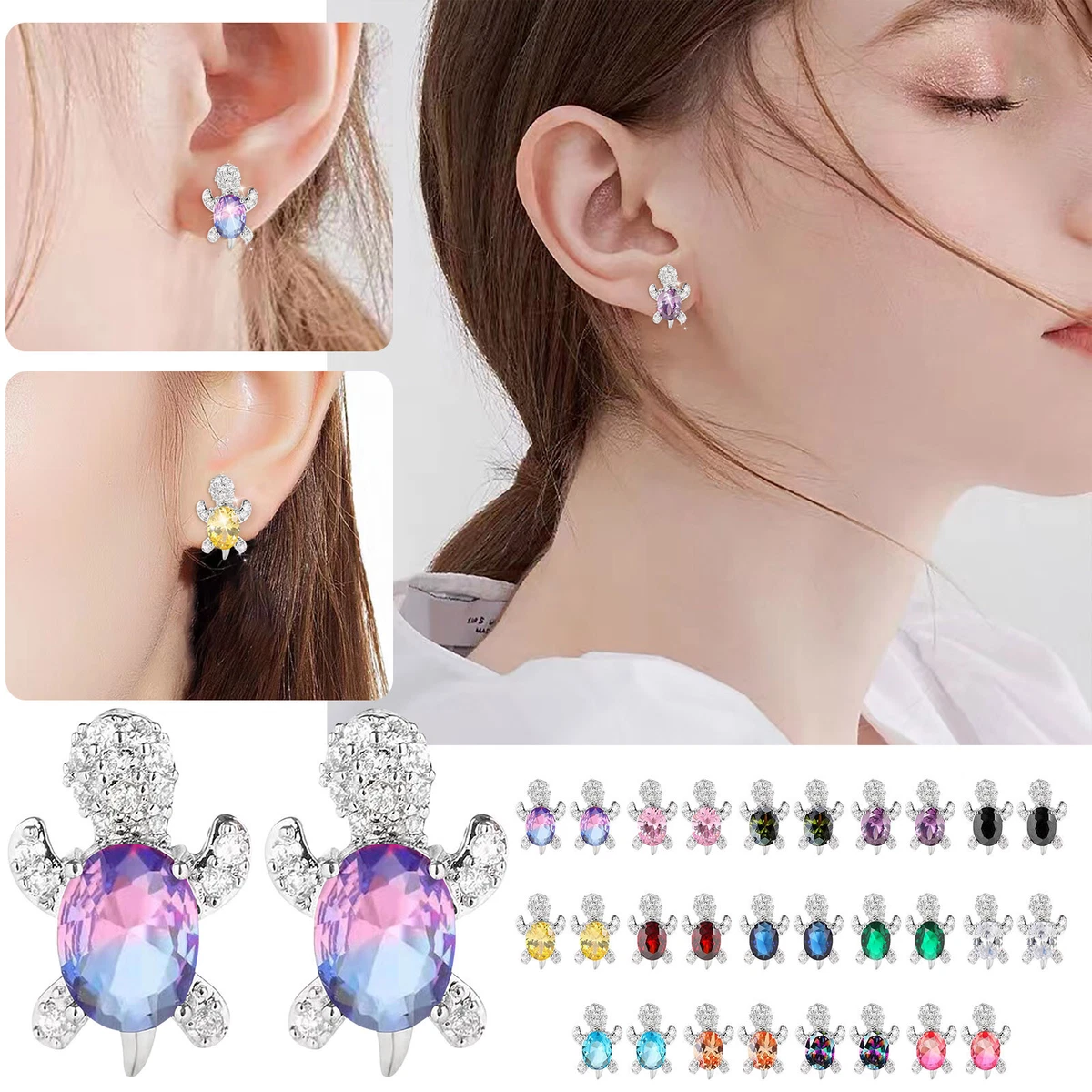 Cute 2024 turtle earrings