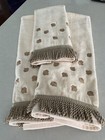 Vtg JC Penney Champagne Color Fringed Bath Towel Set(3pc) NWT