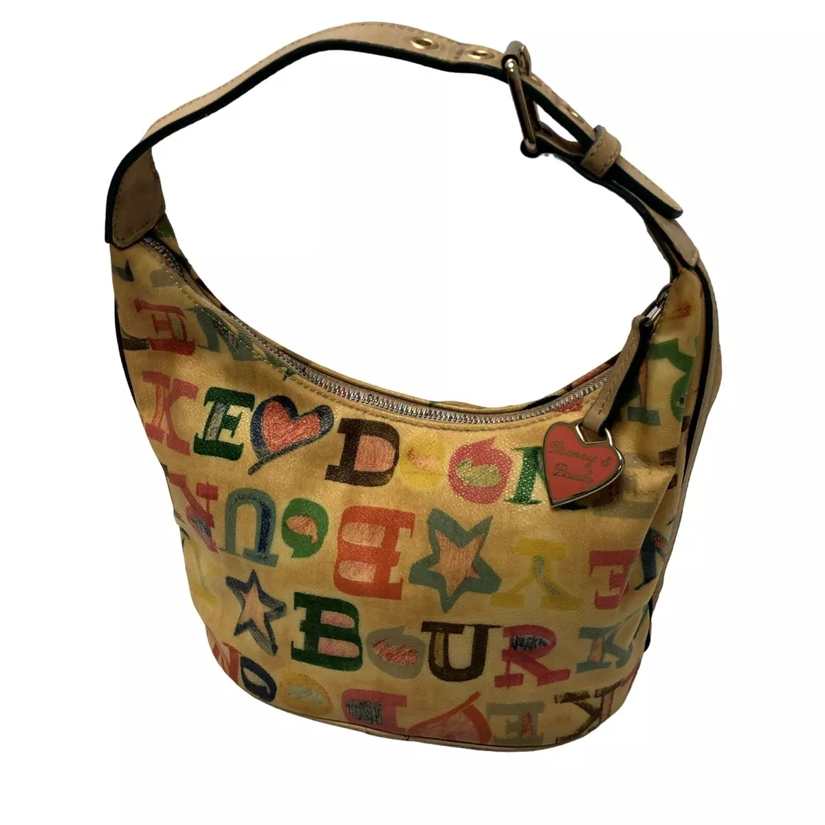 Vtg Dooney Bourke Handbag SIGNATURE LOGO Purse Small BUCKET Bag