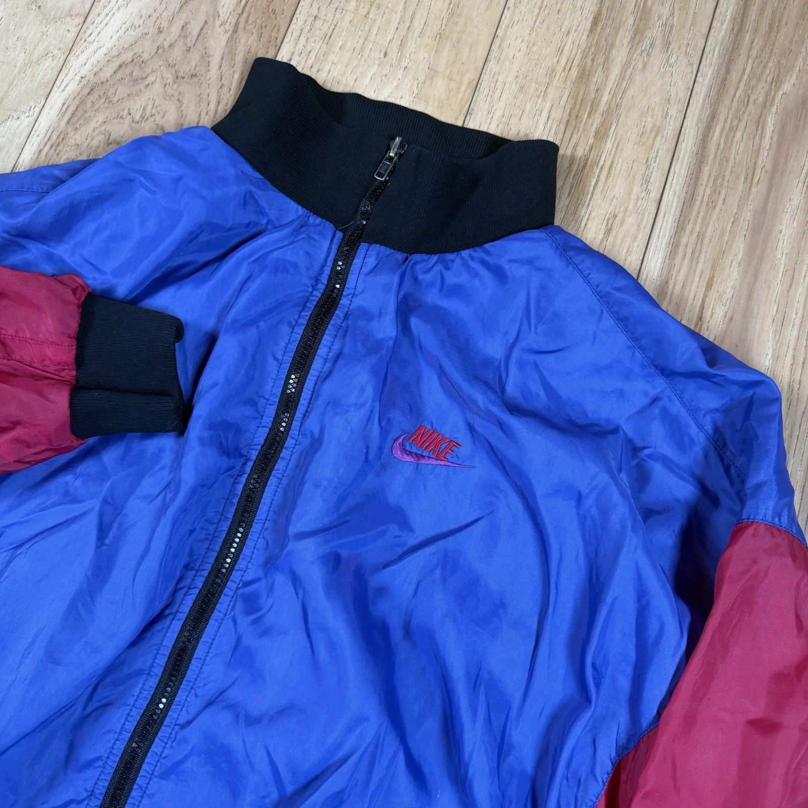 VINTAGE Nike Windbreaker Jacket Thermal Lined Mens Large Track Multicolor