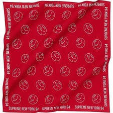 FW17 Supreme SHI T Bandana Red Scarf Cotton Accessory New