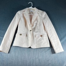 Calvin Klein Women's Blazer Size 2 Pink Single Button Pockets Lined Jacket