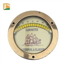 Inclinatore vintage nautico in ottone - Liverpool & Glasgow - 5" decorativo