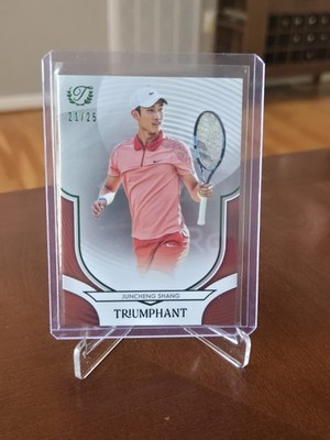 2025 Topps Triumphant Tennis Juncheng Jerry Shang Clay Court Orange Foil #/25