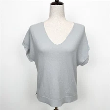 Poetry Sweater Womens Small Blue 100% Cashmere Neutral Minimalist Quiet Luxury