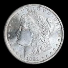 1881-S Morgan Silver Dollar Choice BU+/MS+