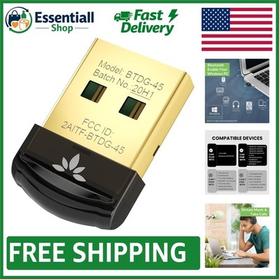 DG45 USB Bluetooth Adapter Dongle for Windows 11/10/8.1/8 - Connect 7 Devices