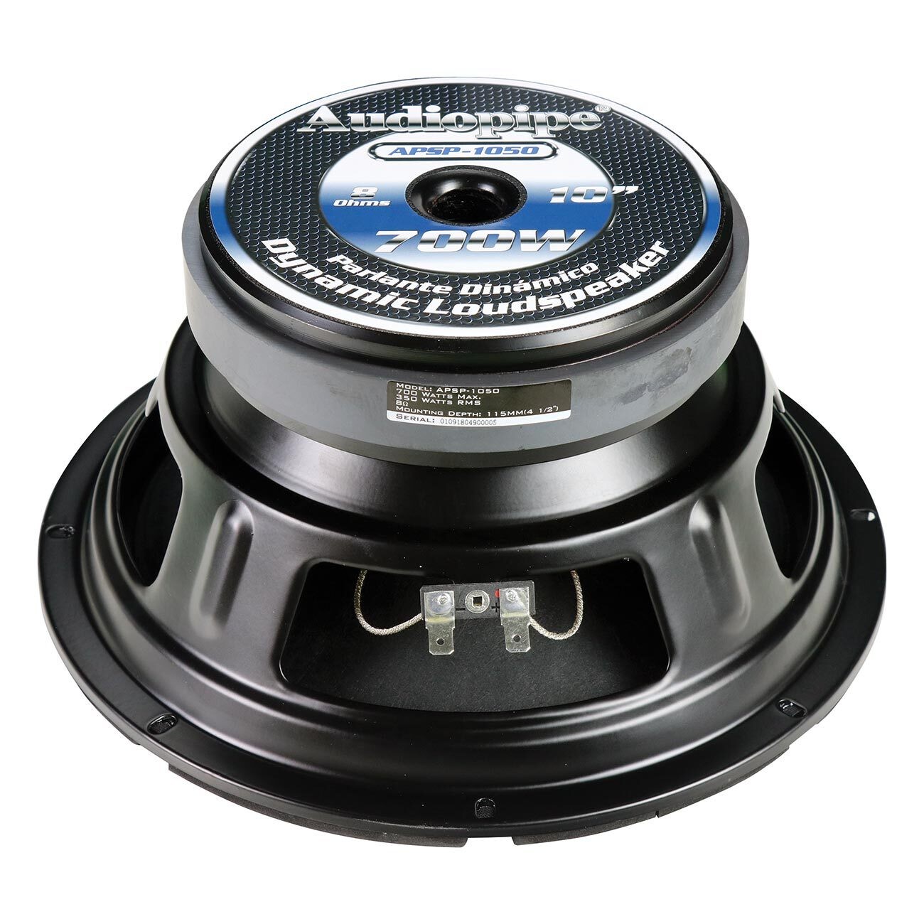AUDIOPIPEMAP APSP1050 10-Inch Low Mid Frequency Speaker - 350W RMS / 700W Max, 8