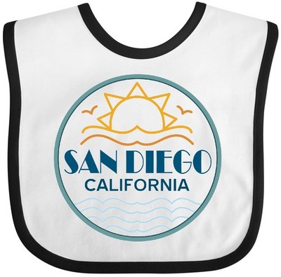Inktastic San Diego California Baby Bib Souvenir Beach Traveling Apparel Summer
