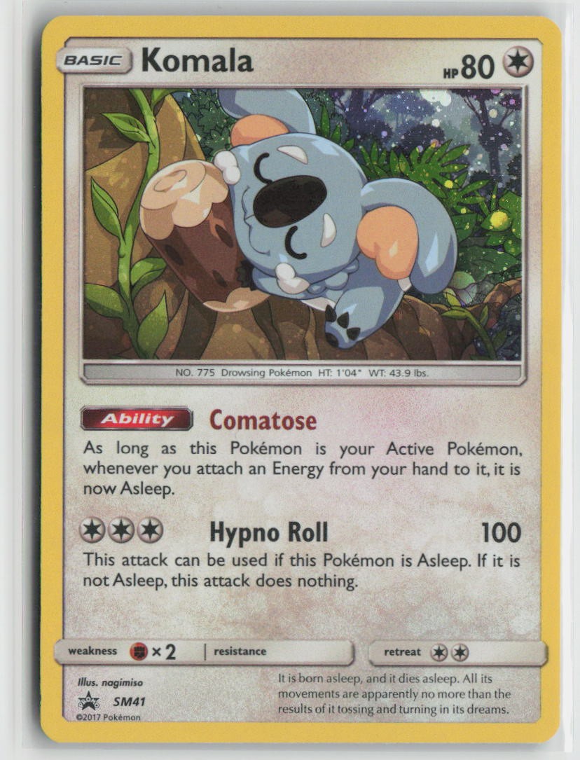 Komala - SM41 Holo Promo Sun & Moon Promo Pokemon Lightly Played