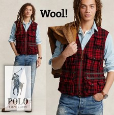 NP~500€ Polo Ralph Lauren Weste, S, Wolle, kariert, utility, Funktions, Taschen