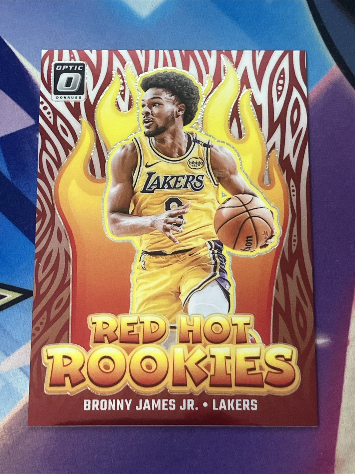 2024-25 Donruss Optic Basketball Red Hot Rookies Bronny James Jr. RC
