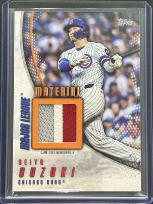 2025 Topps Seiya Suzuki 3CLR Patch Orange MLM-SSU #'d 17/25 ML