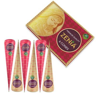 100% Natural Henna Paste Hair Dye Reddish Brown 6 Pack Cones