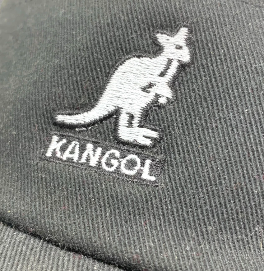 Visera deportiva de lona de algodón negra vintage Y2K Kangol talla única sombrero gorra sombra de ojos Foto 3 de 4