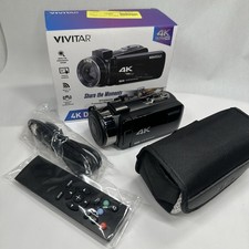 Vivitar DVR4K-BLK Compact Camcorder Handheld Digital Video Camera WiFi