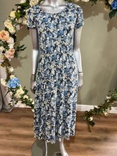 SEASALT Midi Dress Sea Studio Short Sleeve Grey Floral Size 8 12 14 16 18 20 NEW