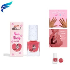 Sugar Hugs – Kid-Friendly Pink Glitter Nail Polish, Water-Based & Biodegradable