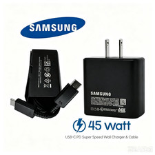 Original Samsung Galaxy 45W USB-C Super Fast Charging Wall Charger  6ft Cable