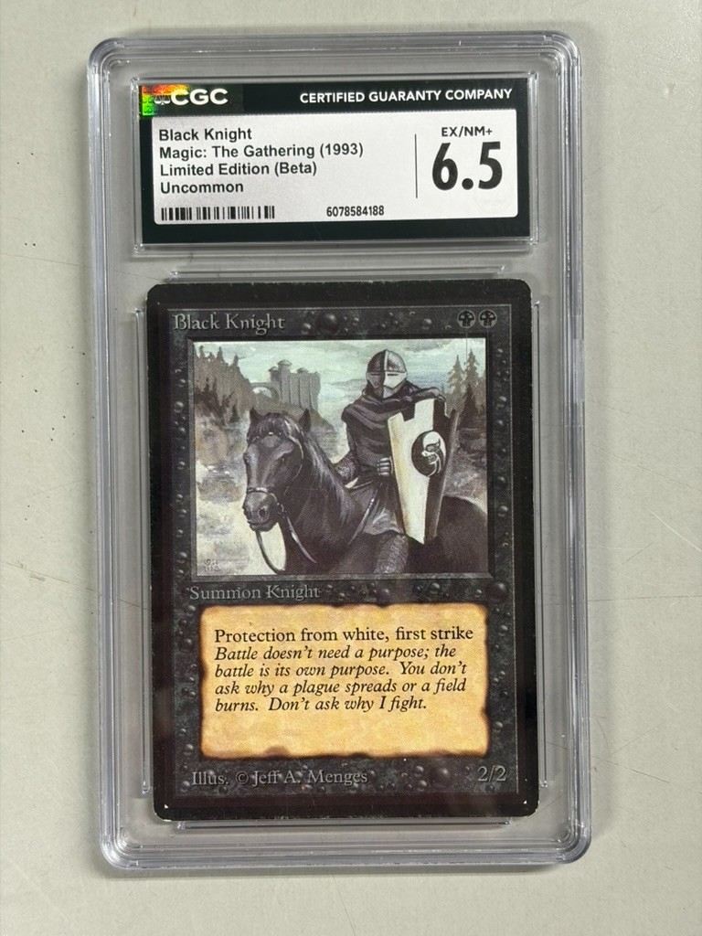 MTG Beta Black Knight CGC 6.5 EX/NM+ Magic: The Gathering Limited Edition