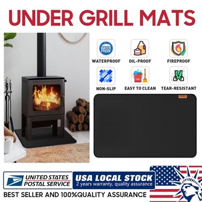 NEW Fireproof Fireplace Mat 30*48 inch Under Grill Mat Hearth Rug For Wood Stove