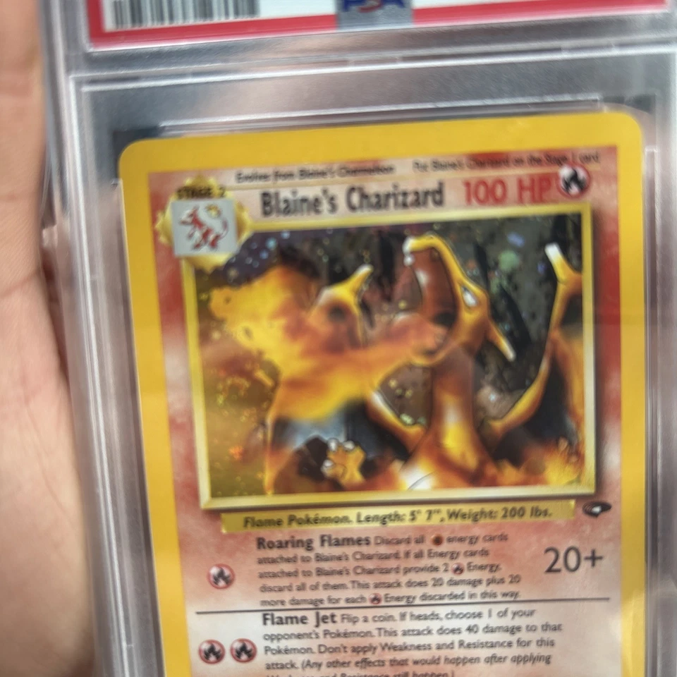 2000 Pokemon Gym Challenge #2 Blaine's Charizard голограмма PSA 8 почти как новая MT - Изображение 4 из 4