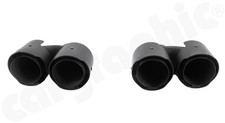 CARGRAPHIC Sport-Endrohre 4x89mm für Porsche 991.1 Carrera Sicht-Carbon