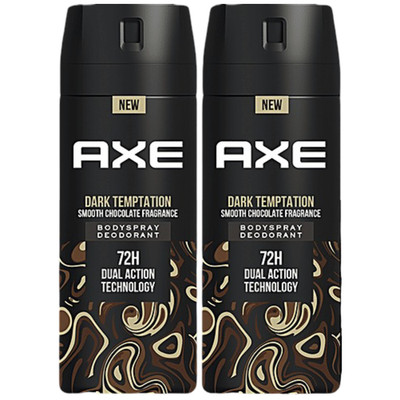 Axe Dark Temptation Smooth Chocolate 72Hr Body Spray Deodorant, 5oz (Pack of 2)