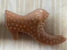 Vintage FENTON Milk Glass Hobnail Cat Head  Shoe Slipper Crown Tuscan Pink