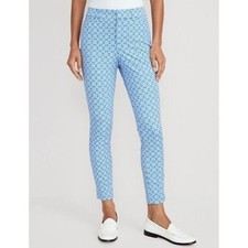Old Navy Pixie Skinny Ankle Dress Pants Womens 14 Tile Blue Stretch NEW